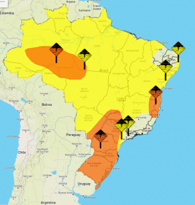 Defesa Civil e Inmet alertam para chuvas e ventos fortes em Mato Grosso do Sul Defesa Civil e Inmet alertam para chuvas e ventos fortes em Mato Grosso do Sul