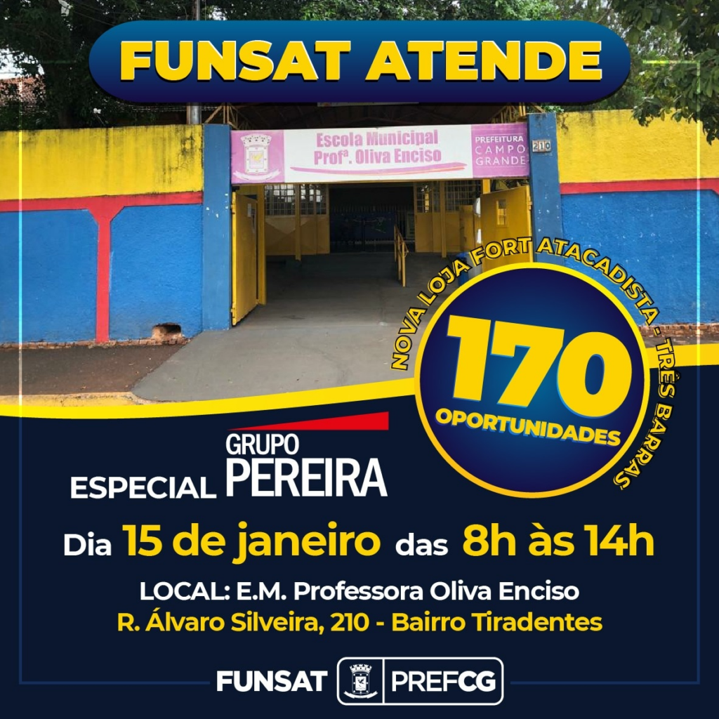 Funsat faz atendimento para contratação imediata em mercado da Capital Funsat faz atendimento para contratação imediata em mercado da Capital