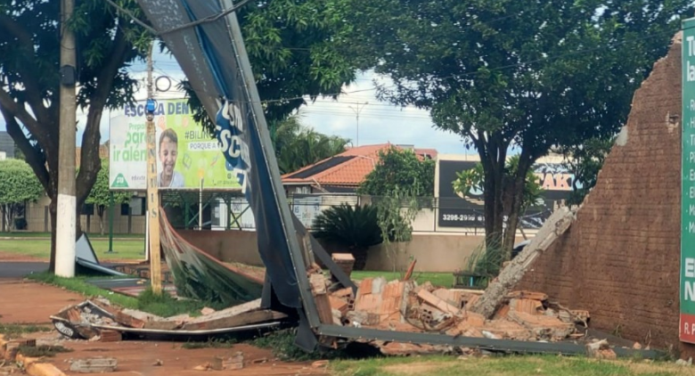 Vídeo: vendaval desta semana teve até piscina voando em rua de cidade do MS