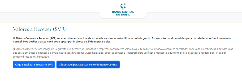 Demanda inesperada de acessos derruba site do Banco Central