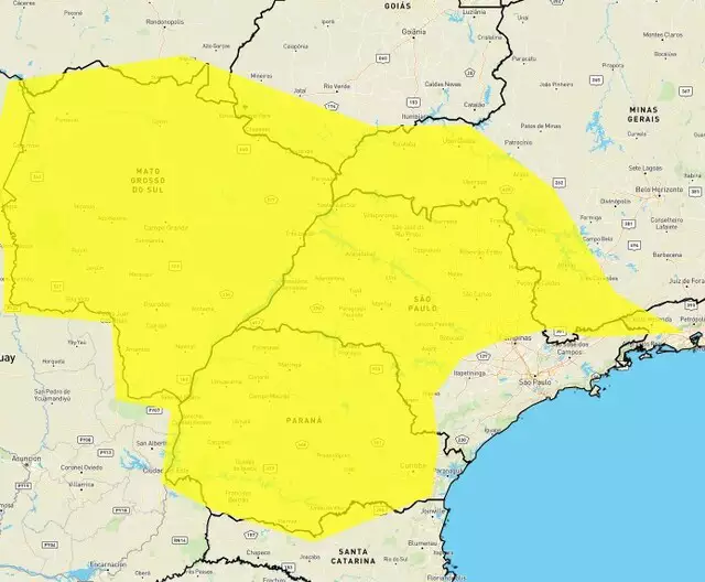 Alerta de tempestade com possibilidade de granizo é emitido pelo Inmet no MS Alerta de tempestade com possibilidade de granizo é emitido pelo Inmet no MS
