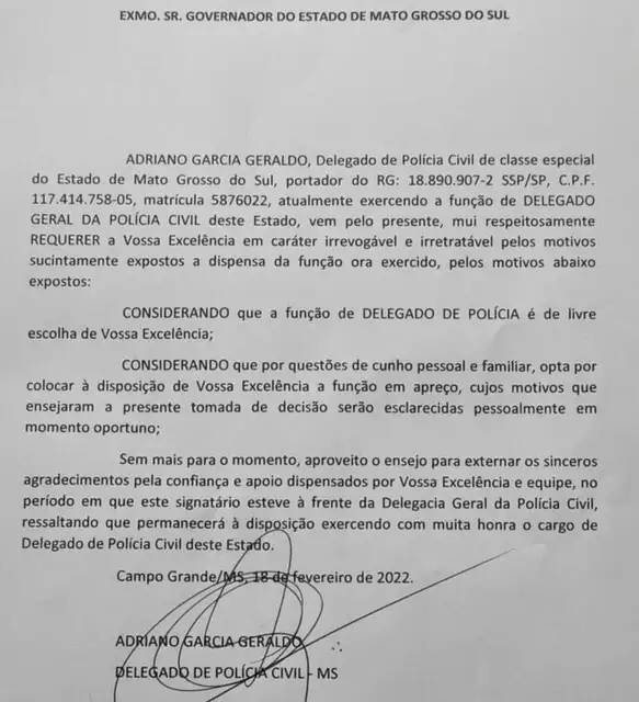 Delegado geral da Polícia Civil do MS entrega comando
