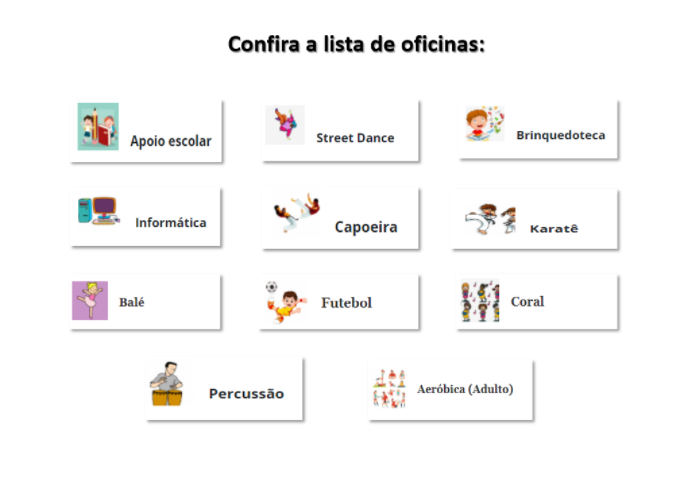 Rede Solidária abre matrículas para oficinas que atenderão crianças, adolescentes e adultos