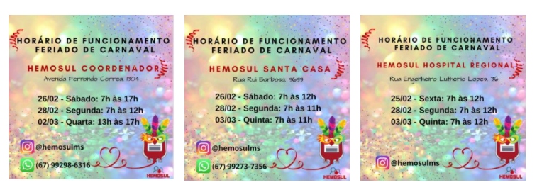 Hemosul convoca doadores para carnaval da solidariedade na manhã desta segunda Hemosul convoca doadores para carnaval da solidariedade na manhã desta segunda