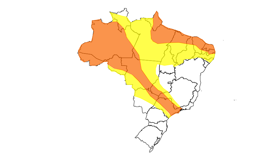 Inmet emite alerta para tempestade em MS neste final de semana