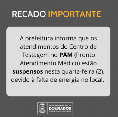 Após temporal e sem energia, centro de testagem da covid-19 suspende atendimento Após temporal e sem energia, centro de testagem da covid-19 suspende atendimento