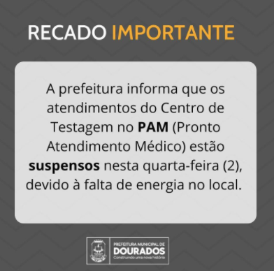 Após temporal e sem energia, centro de testagem da covid-19 suspende atendimento