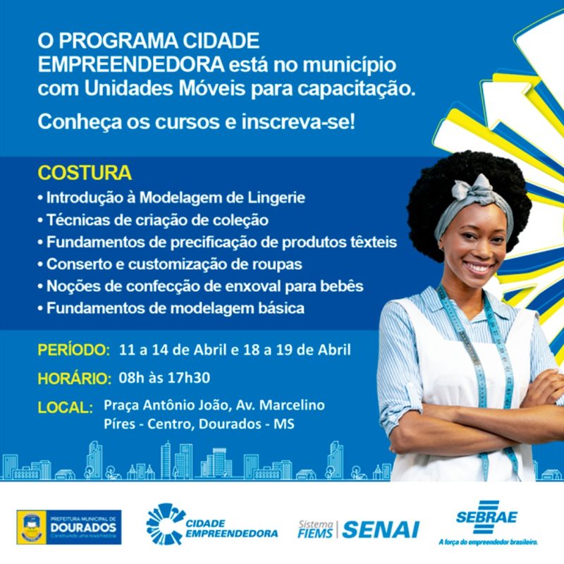 Cursos gratuitos de capacitação começam esta semana em Dourados Cursos gratuitos de capacitação começam esta semana em Dourados