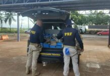 PRF apreende quase 200 quilos de cocaína em meio a sucata na BR-158