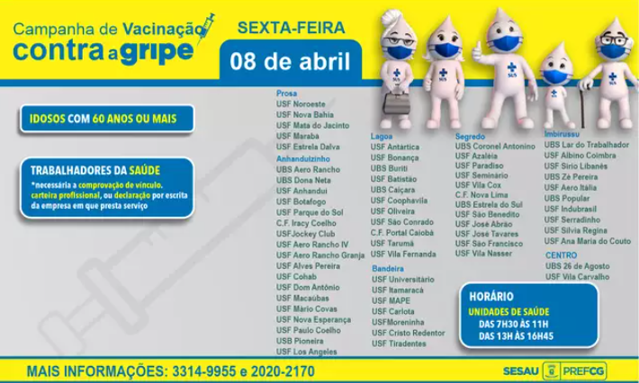 Sesau libera vacina contra gripe para todos os trabalhadores da saúde