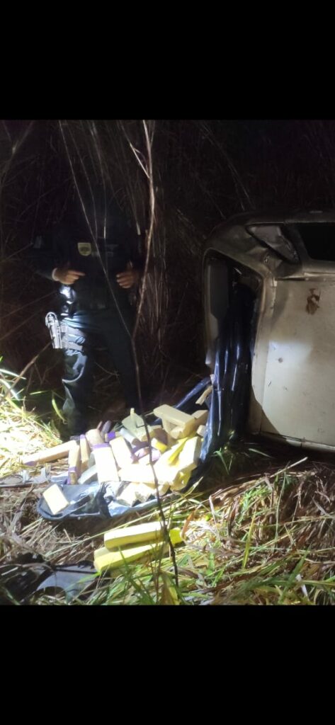 PMR apreende 125 kg de droga na MS 377 que fica em Inocência