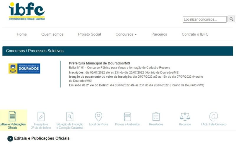 Prefeitura de Dourados lança concurso com inscrições já abertas