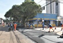 Rui Barbosa recebe asfalto em três cruzamentos; confira demais pontos de obras no centro