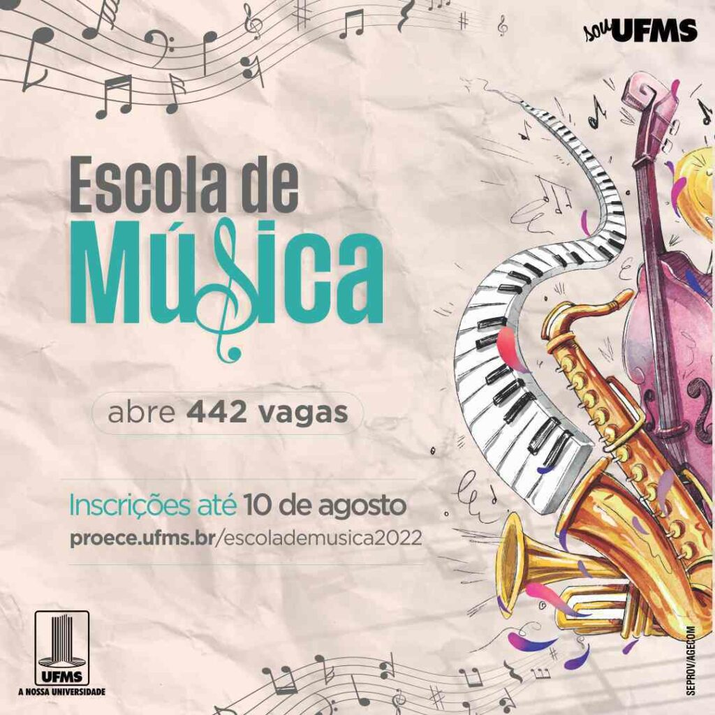 Escola de Música da UFMS tem inscrição até hoje para 442 vagas em curso Escola de Música da UFMS tem inscrição até hoje para 442 vagas em curso