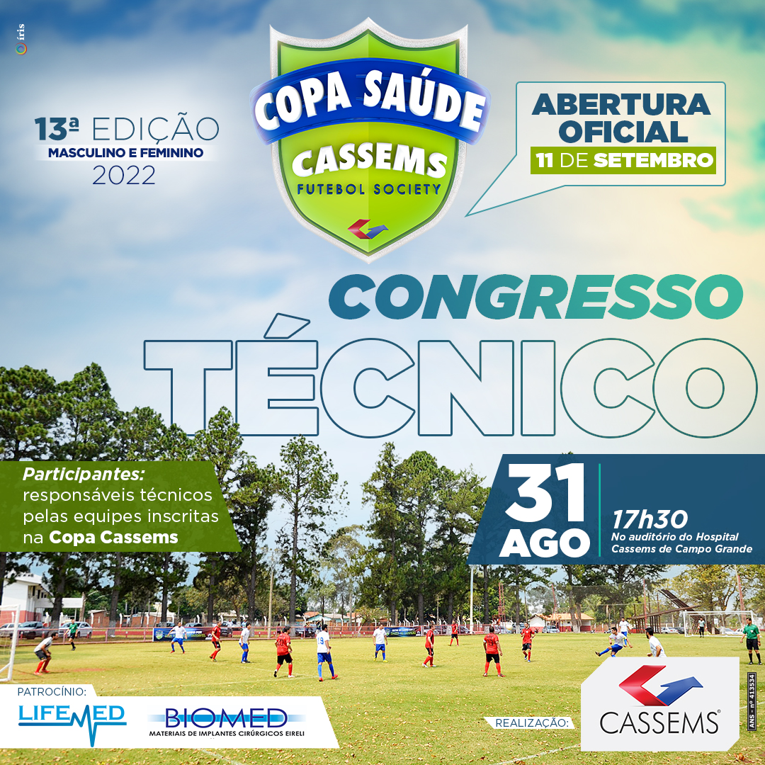 13ª edição da Copa Saúde Cassems define chaveamento do torneio do