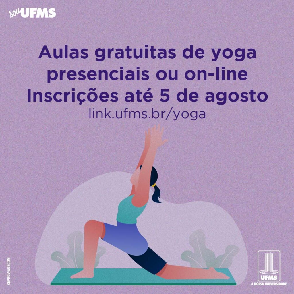 Projeto oferece aulas semanais gratuitas de Yoga de forma presencial ou online Projeto oferece aulas semanais gratuitas de Yoga de forma presencial ou online