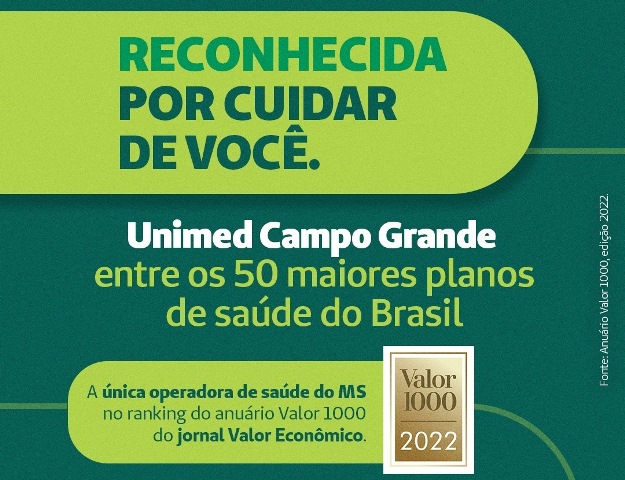 Cooperativa médica de CG está entre 50 maiores planos de saúde do Brasil, segundo o anuário do JVE Cooperativa médica de CG está entre 50 maiores planos de saúde do Brasil, segundo o anuário do JVE