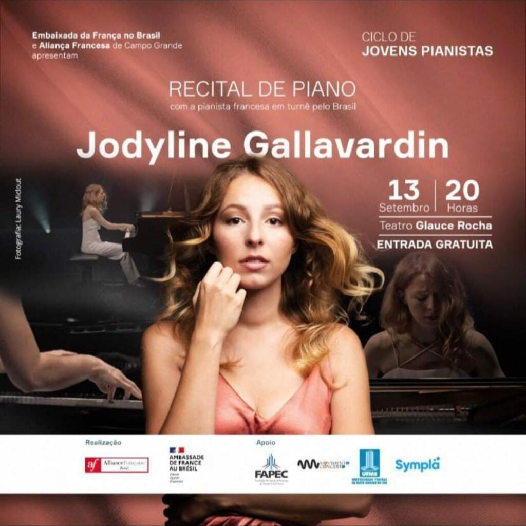 Capital receberá concerto com pianista francesa Jodyline Gallavardin