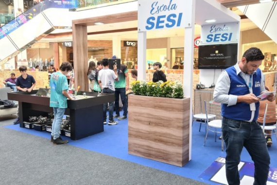 Escola Sesi apresenta novidades do ensino para 2023 em estande no Shopping Escola Sesi apresenta novidades do ensino para 2023 em estande no Shopping