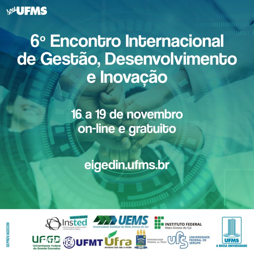 Evento on-line tem palestras, minicursos e trabalhos sobre Gestão e Inovação Evento on-line tem palestras, minicursos e trabalhos sobre Gestão e Inovação