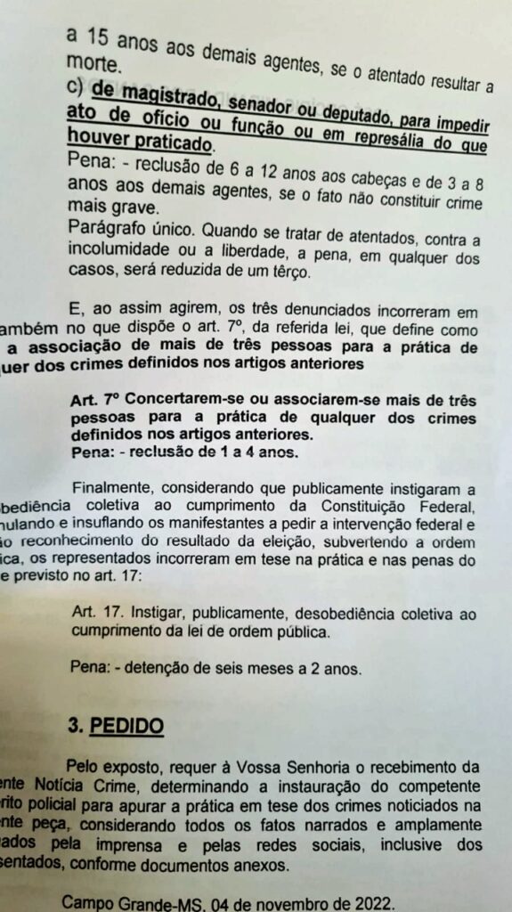 Zeca começa mandato antes da posse denunciando três parlamentares ao MPF por atos antidemocráticos