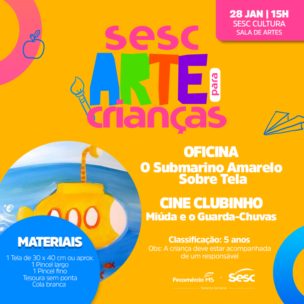 Sesc Cultura retoma atividades com exposições artísticas e atividades infantis