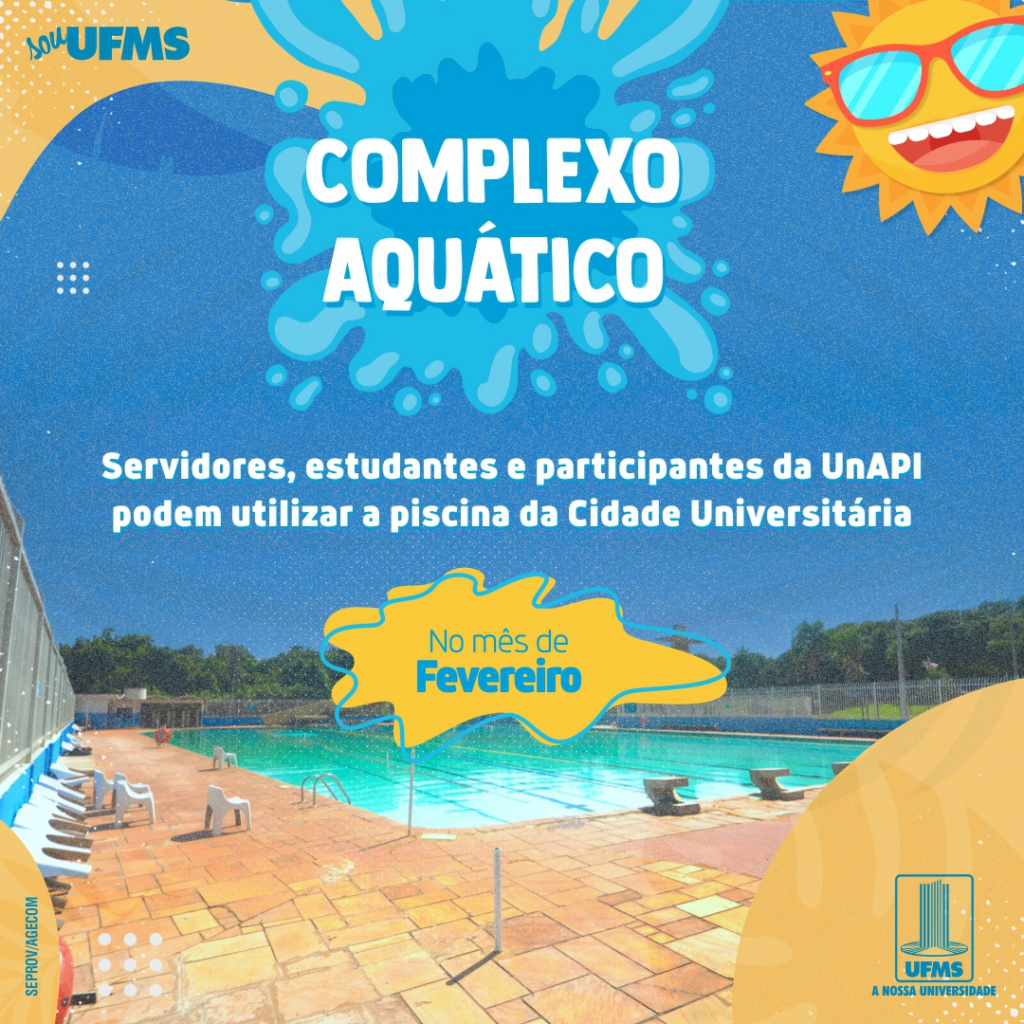 Complexo Aquático está aberto para a utilização da comunidade universitária até o fim de fevereiro Complexo Aquático está aberto para a utilização da comunidade universitária até o fim de fevereiro