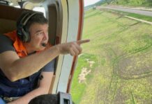 Governador sobrevoa região de Bonito atingida por fortes chuvas