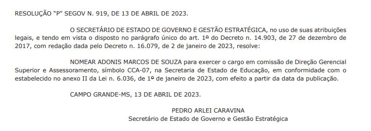 Ex-candidato a governador do PSOL é nomeado para cargo na Secretaria de Estado de Educação