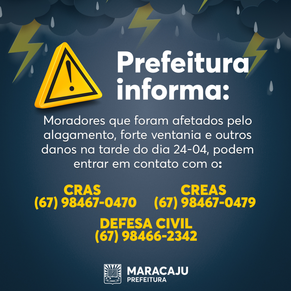 Vídeo: Maracaju tem chuva forte que provocou alagamento e derrubou árvores
