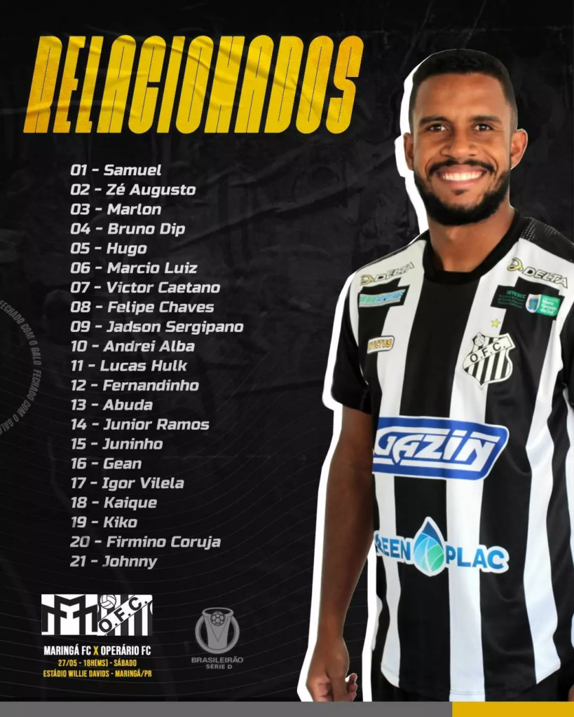 Operário enfrenta o Maringá pela 4ª rodada do Brasileirão Operário enfrenta o Maringá pela 4ª rodada do Brasileirão