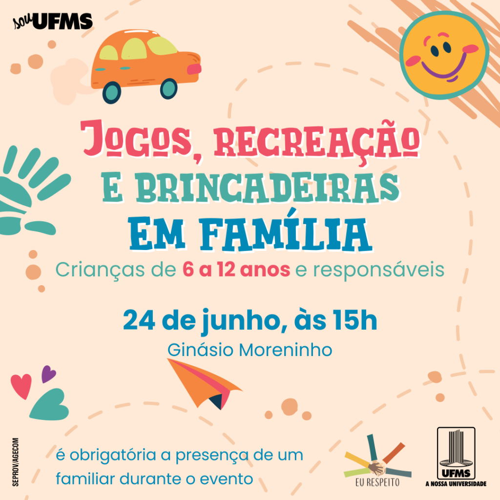 UFMS realizará atividades lúdicas para crianças no próximo sábado na Capital UFMS realizará atividades lúdicas para crianças no próximo sábado na Capital