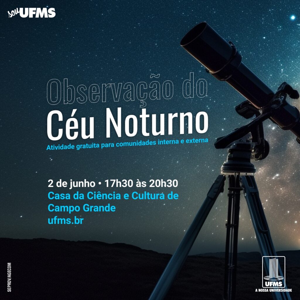 Observação do céu noturno será realizada na Capital nesta sexta-feira