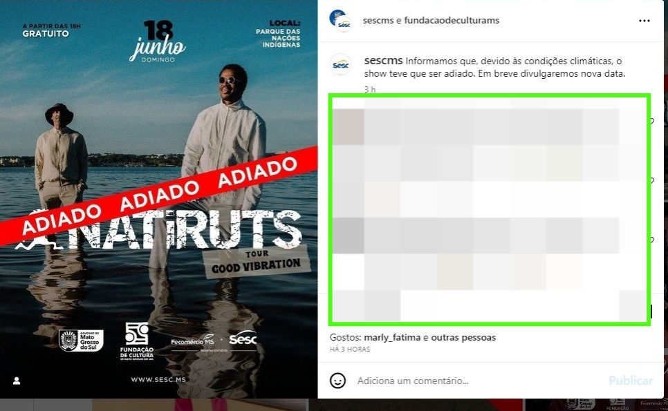 Condições climáticas levam FCMS a adiar o retorno do projeto MS Canta Brasil Condições climáticas levam FCMS a adiar o retorno do projeto MS Canta Brasil
