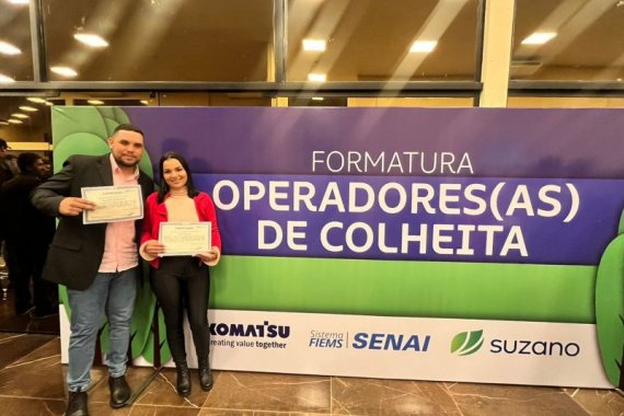 Senai e Suzano formam mais de 70 alunos em curso de operador de máquinas florestais Senai e Suzano formam mais de 70 alunos em curso de operador de máquinas florestais