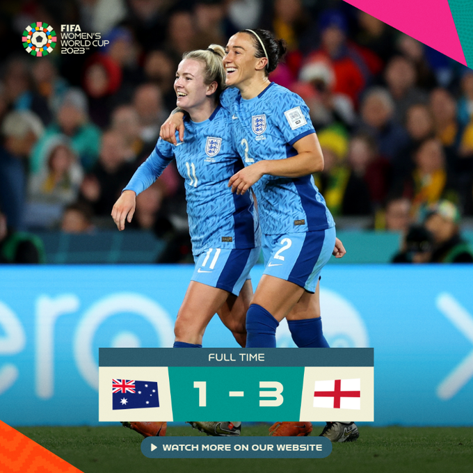 Inglaterra supera Austrália e decide Copa do Mundo contra Espanha Inglaterra supera Austrália e decide Copa do Mundo contra Espanha