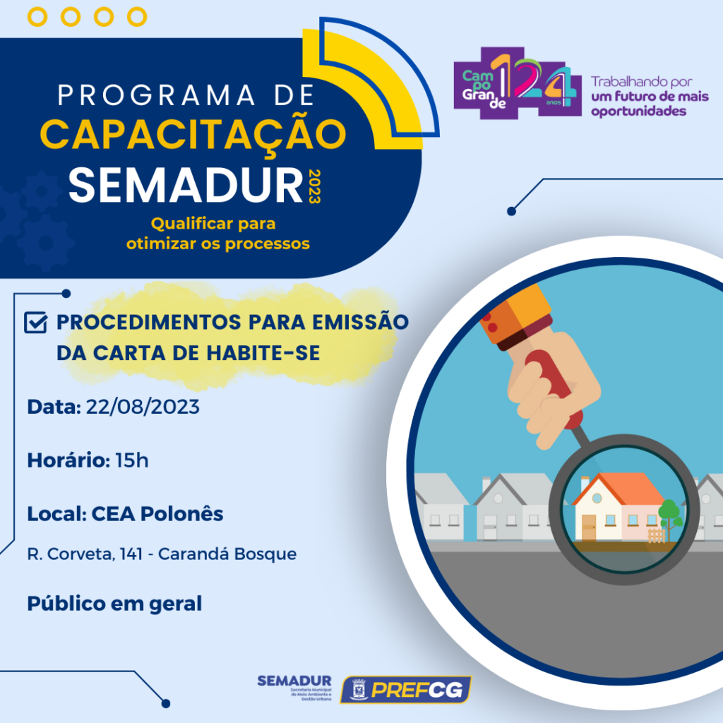 Prefeitura oferece capacitação à população sobre procedimentos para emissão da Carta de Habite-se Prefeitura oferece capacitação à população sobre procedimentos para emissão da Carta de Habite-se