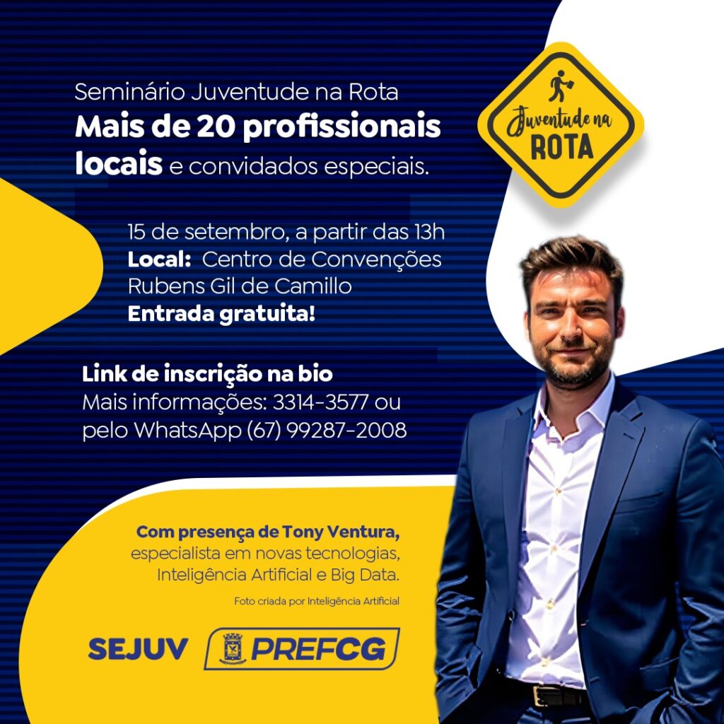 Sejuv espera reunir mil jovens no 'Juventude na Rota' com evento sobre tecnologia e IA