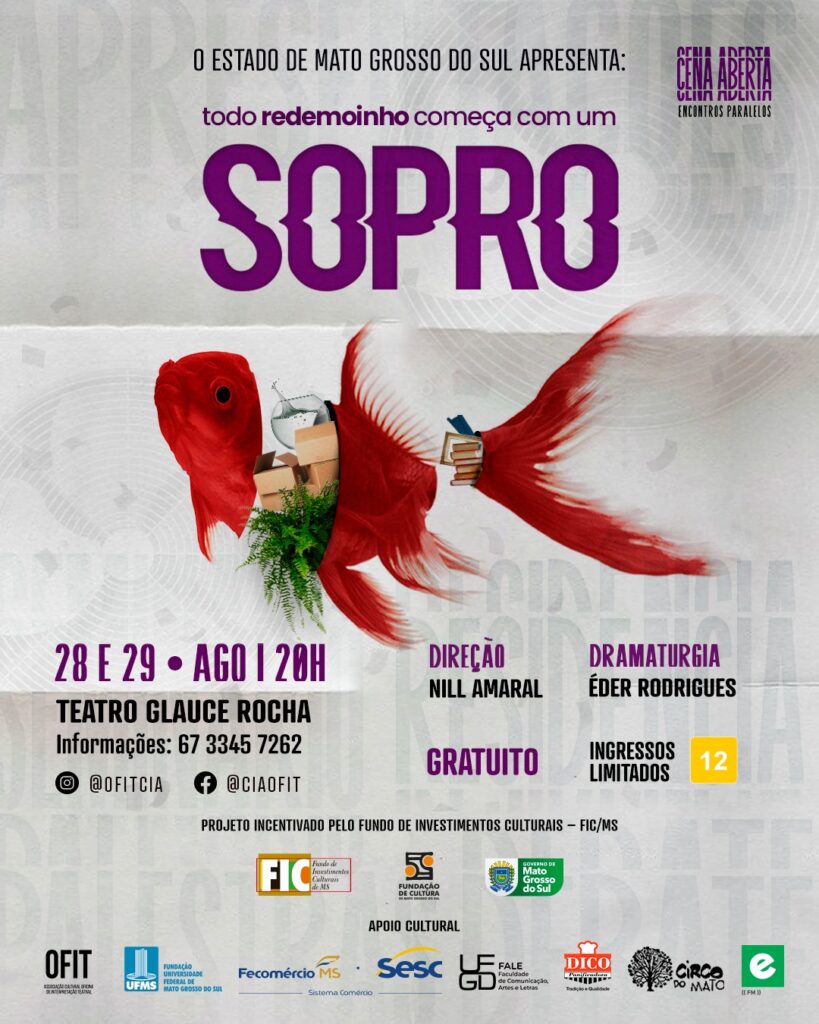 Cena Aberta faz semana de teatro em Campo Grande a partir desta 2ª feira