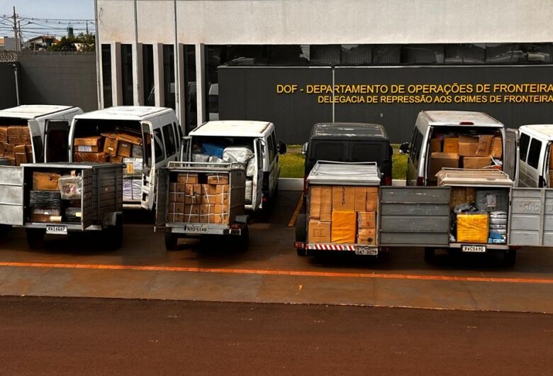 DOF prende 26 pessoas ao apreender comboio com carga milionária de contrabando