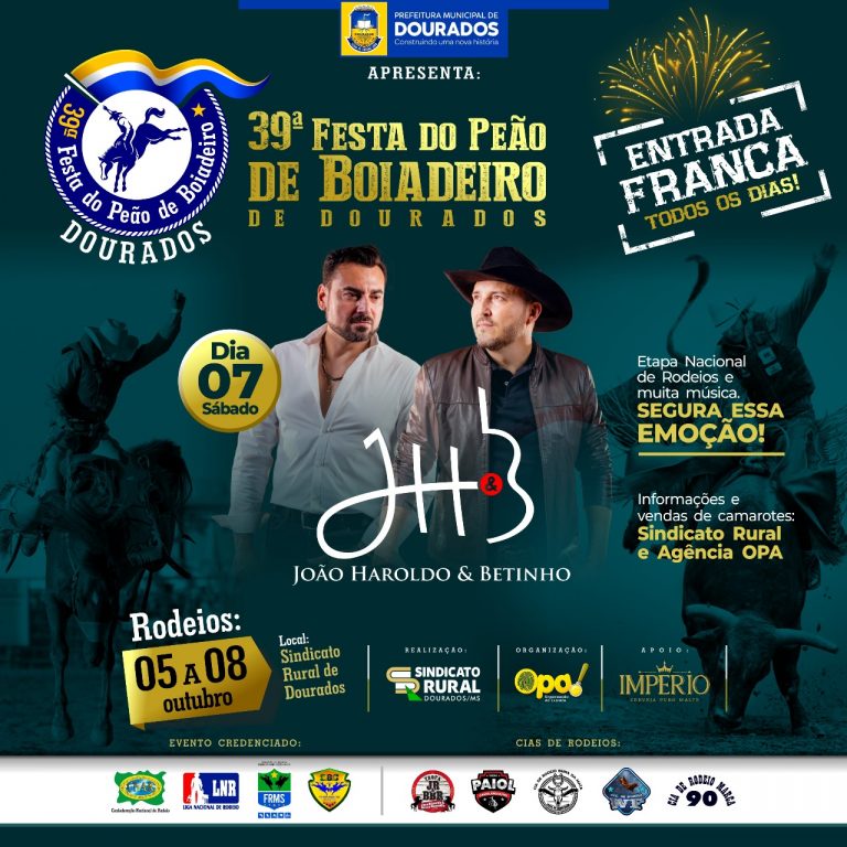 39ª Festa de Peão fará shows e rodeios em Dourados com apoio da Prefeitura 39ª Festa de Peão fará shows e rodeios em Dourados com apoio da Prefeitura