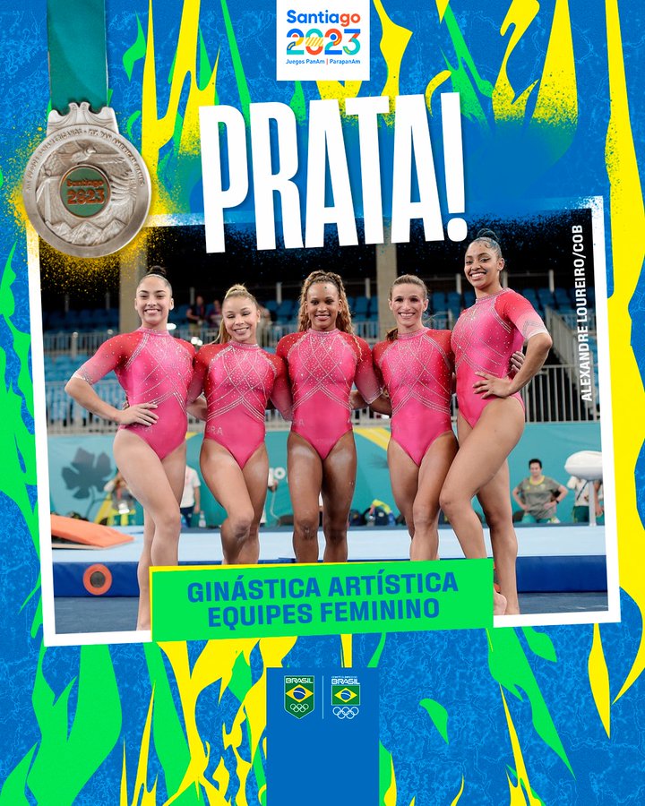 Brasil é prata na disputa por equipes na ginástica artística feminina