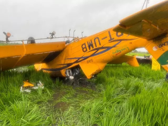 Avião de pequeno porte cai em fazenda de Ponta Porã e mata piloto