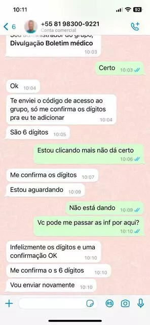 Golpistas estão usando a logomarca do HRMS para clonar números de telefone