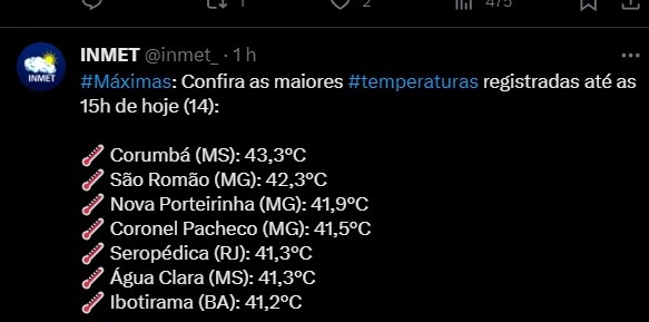 Com 43,3ºC, Corumbá registra a maior temperatura deste ano em MS