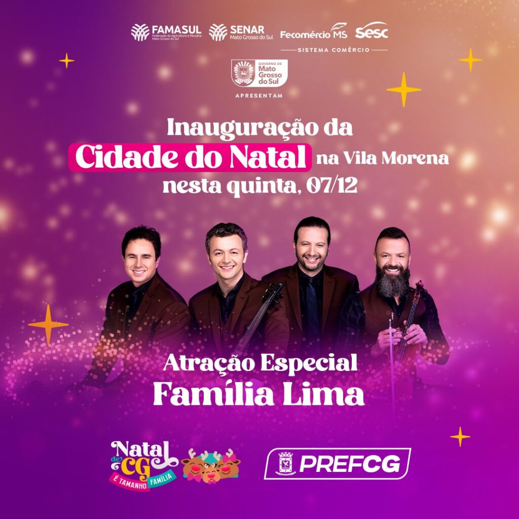 Show da Família Lima abre hoje a programação da 'Cidade do Natal' Show da Família Lima abre hoje a programação da 'Cidade do Natal'