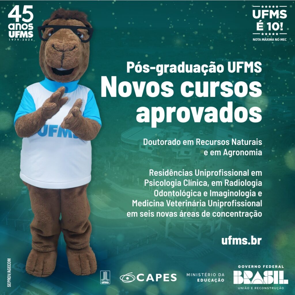 Cinco novos cursos de doutorado e residências são aprovados para UFMS Cinco novos cursos de doutorado e residências são aprovados para UFMS