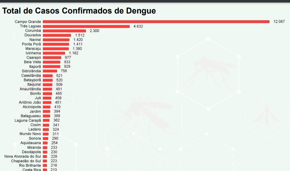 MS fechou 2023 com 42 mortes provocadas pela dengue e mais de 41 mil casos confirmados