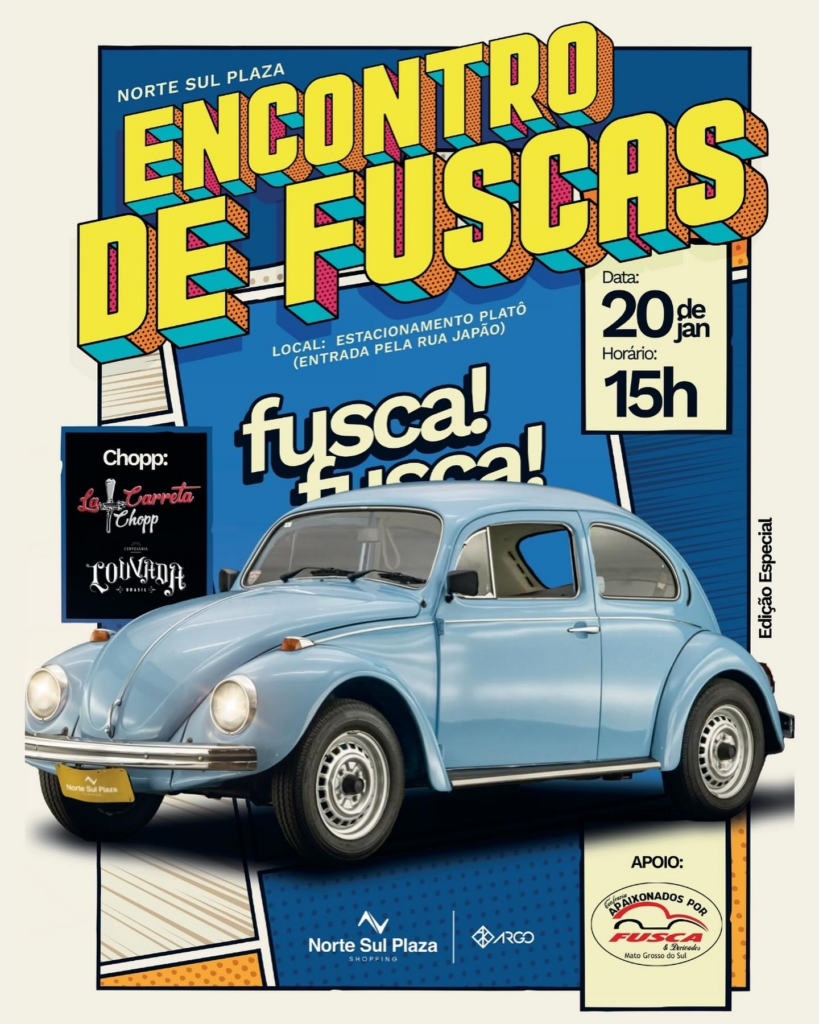 'Fusqueada' e exposição vão marcar o Dia do Fusca em Campo Grande no sábado 'Fusqueada' e exposição vão marcar o Dia do Fusca em Campo Grande no sábado