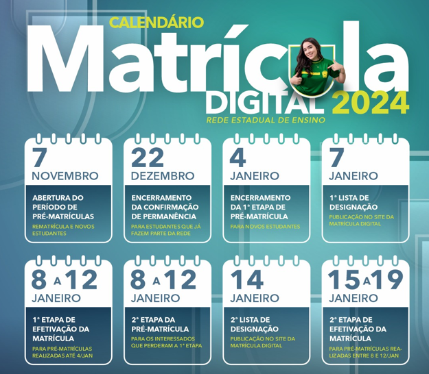Pré-matrícula da Rede Estadual de Ensino encerra nesta quinta-feira Pré-matrícula da Rede Estadual de Ensino encerra nesta quinta-feira
